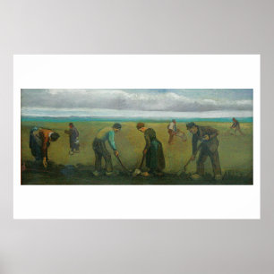 Pôster Os camponeses ou os fazendeiros de Van Gogh que