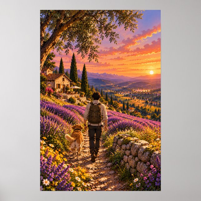 Poster Os Campos de Lavanda do Vagabundo (Frente)