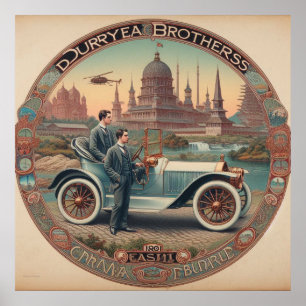 Poster Os Carros dos Irmãos Duryea 1861 02X