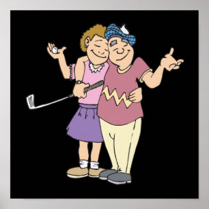 Poster Os casais que Golf junto permanecem junto