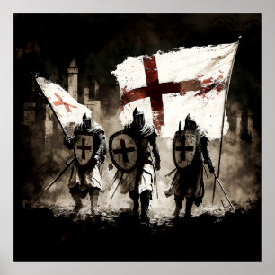Poster Os Cavaleiros Templários Entram na Cidade Santa