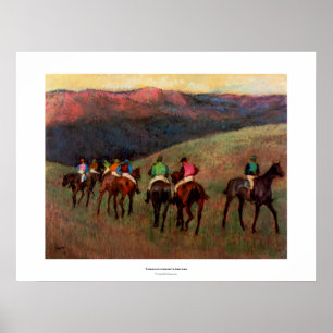 Pôster Os cavalos de corrida em uma arte do cavalo dos