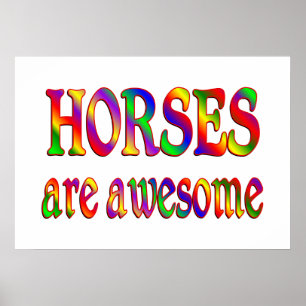 Pôster Os cavalos são impressionantes