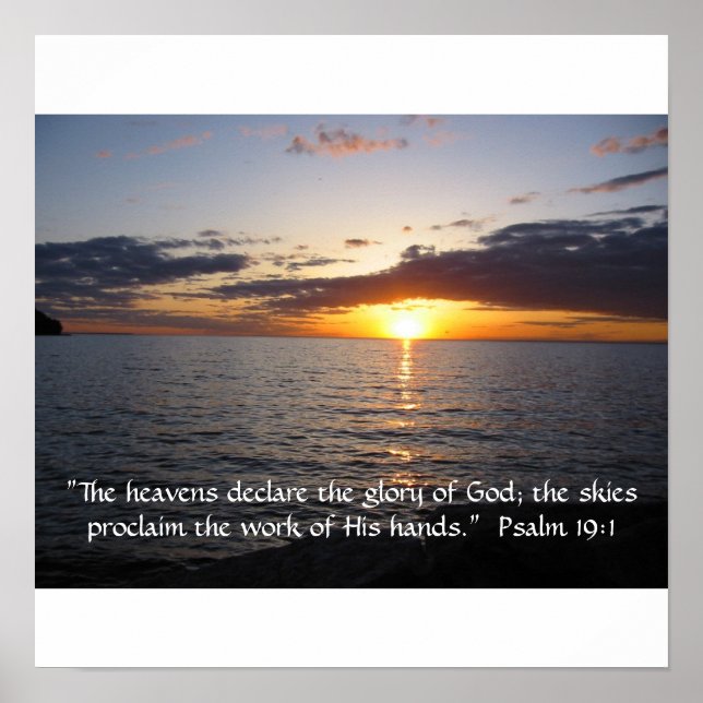 Pôster Os céus declaram a glória de Deus (Frente)