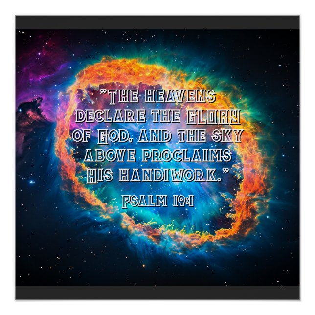 Pôster Os Céus Declaram Ps. 19:1 (Frente)