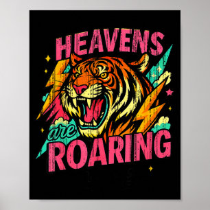 Poster Os Céus Estão Rugindo Salmo 19_1 Tigre Cristão