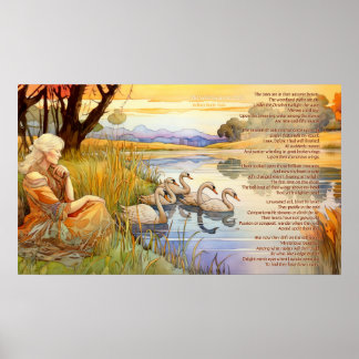 Poster Os Cisnes Selvagens no poema de Coole e na trabalh