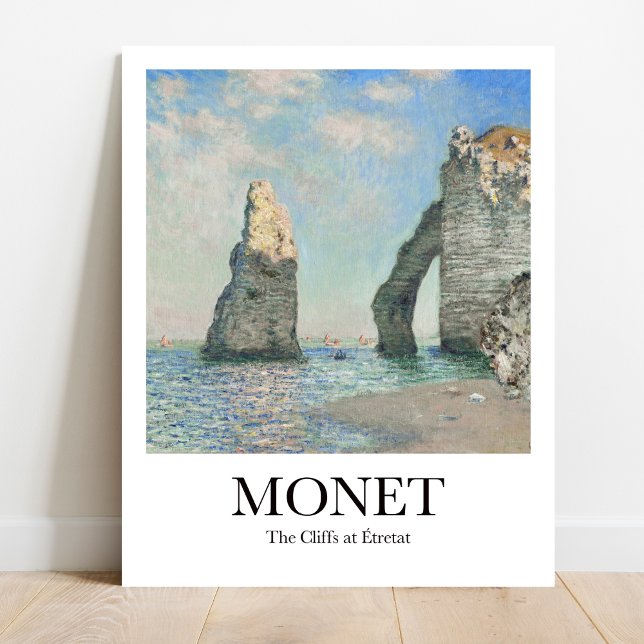 Poster Os Cliff no Étretat, por Claude Monet (
Monet "The Cliffs at Étretat" poster. Impressionist masterpiece, ocean cliffs bathed in light)