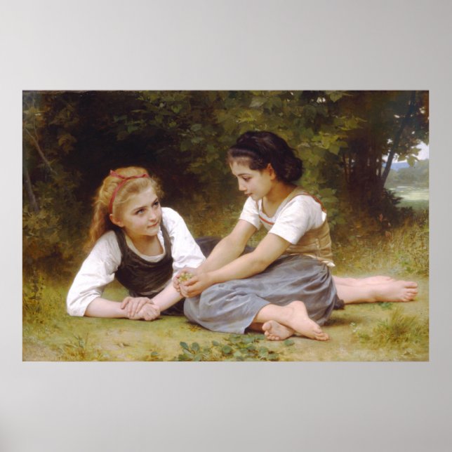 Pôster Os Colhedores de Nozes 1882 William Bouguereau Car (Frente)