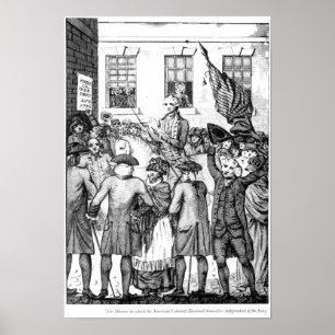 Pôster Os colonos americanos declararam-se