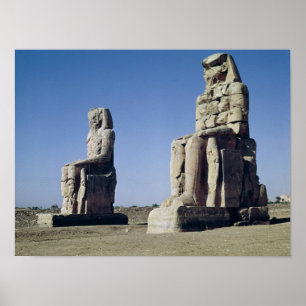 Pôster Os Colossi de Memnon, estátuas de Amenhotep