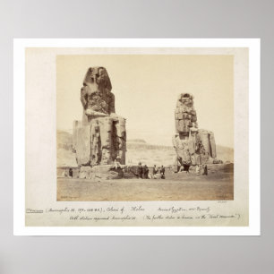 Pôster Os Colossi de Memnon, estátuas de Amenhotep III,