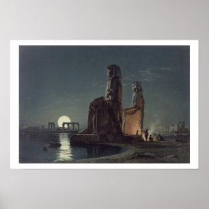 Poster Os Colossi de Memnon, Thebes, um de 24 illustrat