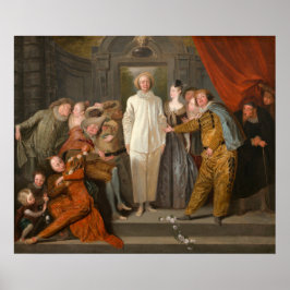 Poster Os Comediantes Italianos - Antoine Watteau Fine Ar