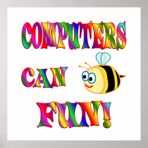 Pôster Os computadores são divertimento