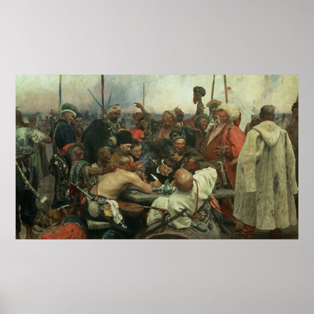 Pôster Os cossacos Zaporozhye (Frente)