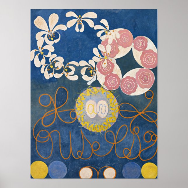 Poster Os Dez Maiores, Grupo IV, nº 1, por Hilma af Klint (Frente)