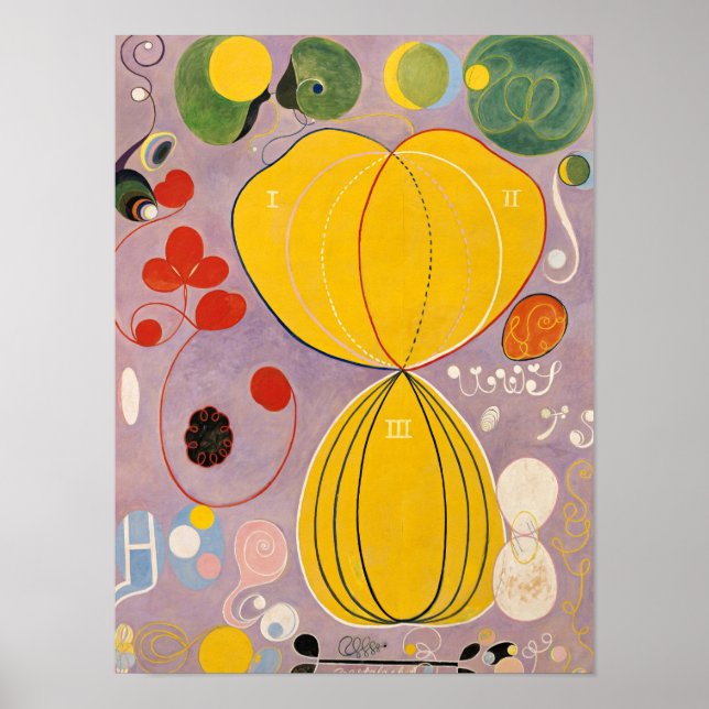 Poster Os Dez Maiores, Grupo IV, nº 7, por Hilma af Klint (Frente)