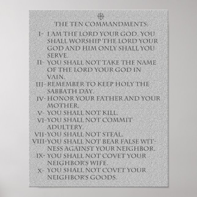 Poster Os Dez Mandamentos: (Frente)