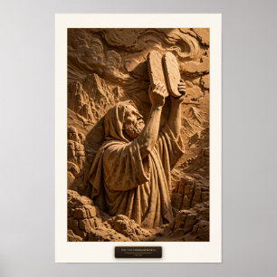 Poster OS DEZ MANDAMENTOS - Êxodo 20:1 (Limpo)