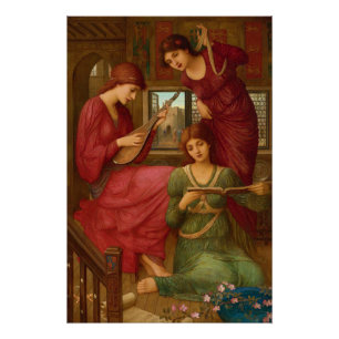 Pôster Os dias dourados CC0567 de Strudwick aperfeiçoam 