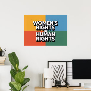 Poster Os direitos das mulheres são direitos humanos