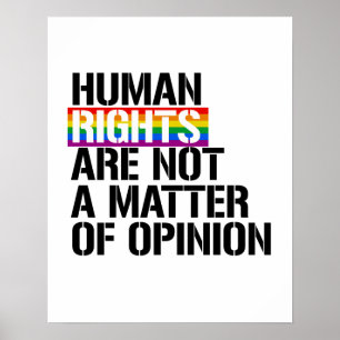 Poster Os Direitos Humanos Não São Uma Questão de Opinião