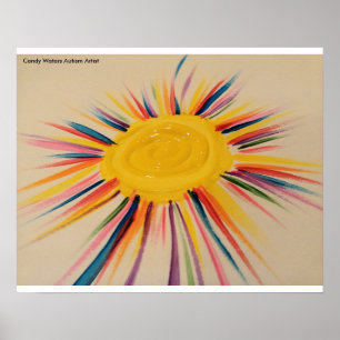Poster Os doces molham o artista do autismo