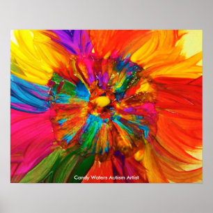 Poster Os doces molham o artista do autismo