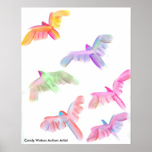 Poster Os doces molham o artista do autismo