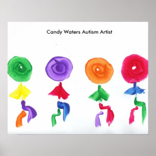 Poster Os doces molham o artista do autismo