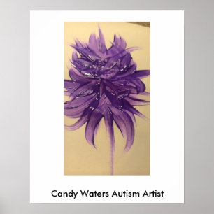 Pôster Os doces molham o artista do autismo