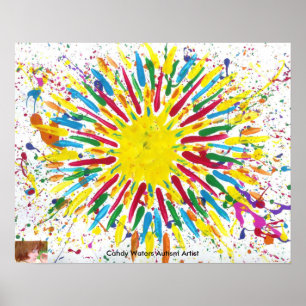 Poster Os doces molham o artista do autismo