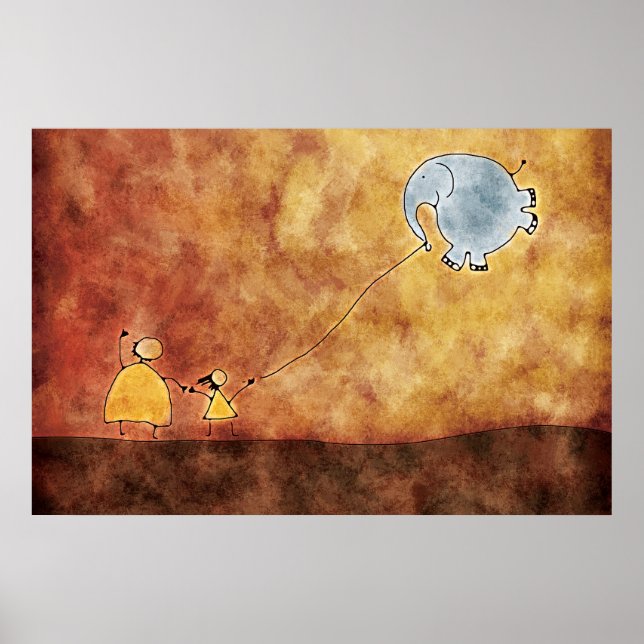 Pôster Os Dois e o Elefante (Frente)