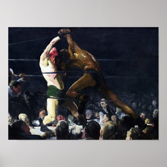 Poster Os dois membros deste clube, de George Bellows (Frente)