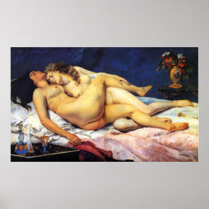 Pôster Os dois namoradas por Gustave Courbet