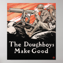 Poster Os Doughboys Fazem Bem - Propaganda WI - 1918