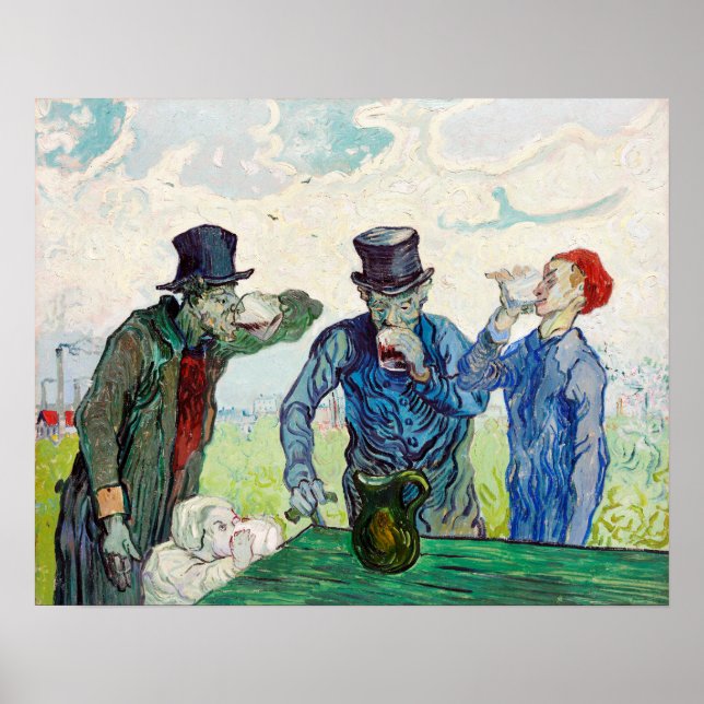 Poster Os Drinkers de Vincent Van Gogh (Frente)