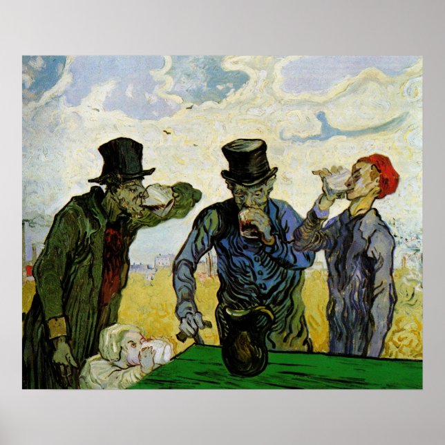 Poster Os Drinkers de Vincent van Gogh (Frente)