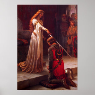 Poster Os elogios por Edmund Blair Leighton
