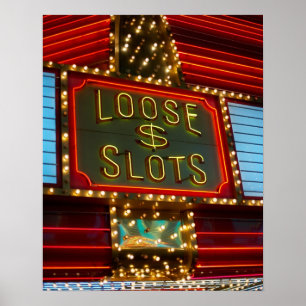 Poster Os entalhes fracos assinam no casino, Las Vegas,