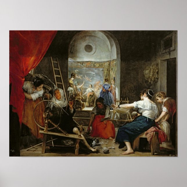 Pôster Os Espinadores, ou A Fábrica de Arachne, 1657 (Frente)