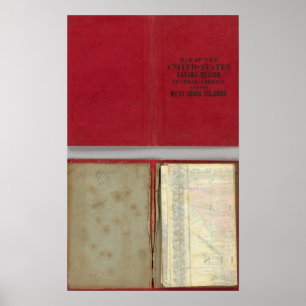 Pôster Os Estados Unidos, Canadá, México, América Cent