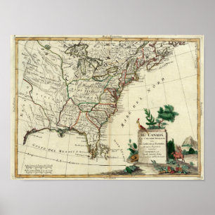 Pôster Os Estados Unidos e Canadá