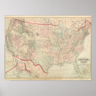 Pôster Os Estados Unidos e territórios 2