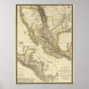 Pôster Os Estados Unidos mexicanos, América Central