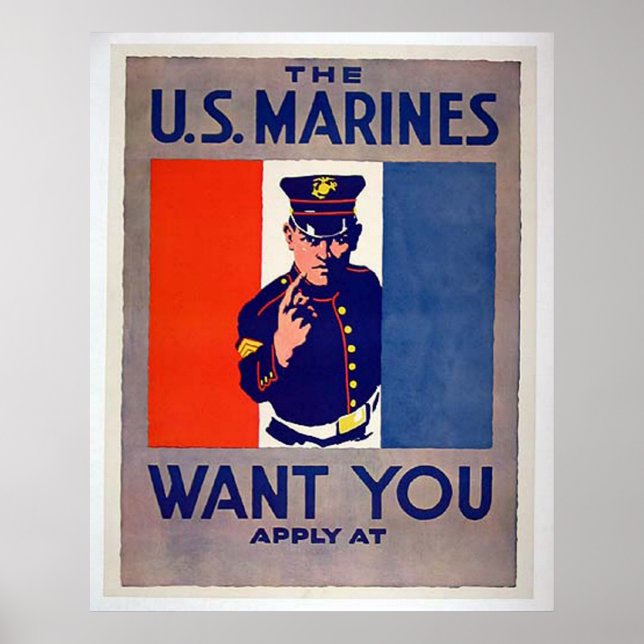 Poster Os EUA MARINHEIROS Querem Você (Frente)