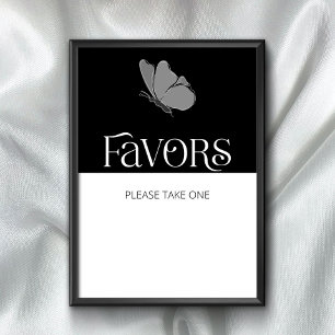 Poster Os favores da tipografia da borboleta, por favor, 