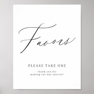 Poster Os favores do casamento de guião elegantes, por f