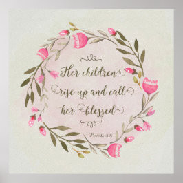 Pôster Os Filhos Dela Levantam-Se E Chamam-Na De Abençoad